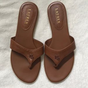 Ralph Lauren leather sandals.